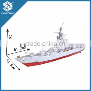 Home Decoring Super Battleship 3d Jigsaw Puzzle Diy Ship Model thumbnail-1