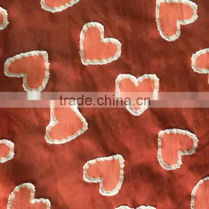 Spring Summer Love Heart Pattern Cutting Motif Woven Fabric thumbnail-2