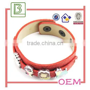 Fashion Girls Love Leather Wrist Bracelet thumbnail-5