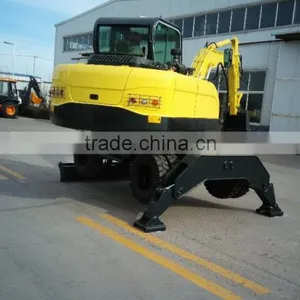6ton,7ton,8ton Mini Wheel Excavator Mini Wheel Excavator With, Joystick,hammer and A/C thumbnail-1