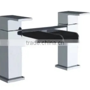 Cosmopolitan Waterfall Open Spout Bath Mixer UK Bath Faucet Tap With Deck Mounted(Q14305) thumbnail-1