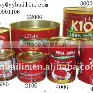 China Hot Sell Canned Tomato Paste 70g*100tins,food Tin Can Making Machine thumbnail-3