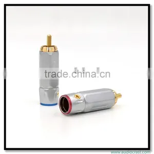 Professional Made Audio Connectors Audio RCA Male Connector Gold Plated Plug thumbnail-2