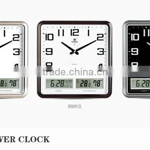 Plastic LCD Clock,Home Wall Clock With Calendar,Battery Clock thumbnail-1