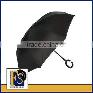 Inside Out Inverted Upside Down Double Layers Windproof Umbrella thumbnail-2