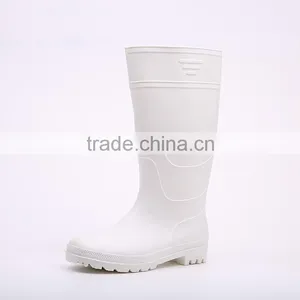 2016 Pure Design Waterproof White Pvc Rain Boots, Cheap Plastic Pvc Rain Boots thumbnail-3