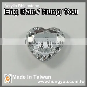 Heart Shape Rhinestone Buttons For Clothes thumbnail-5