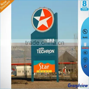 Petrol Station Aluminum Advertising Pylon Sign thumbnail-1
