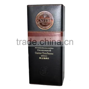 Luxury Faux Leather Wine Box/Wooden Wine Case thumbnail-3
