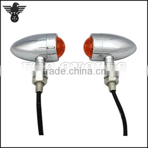 Chrome Vintage Bullet Turn Lights Motorcycle Indicator for Kawasaki thumbnail-4