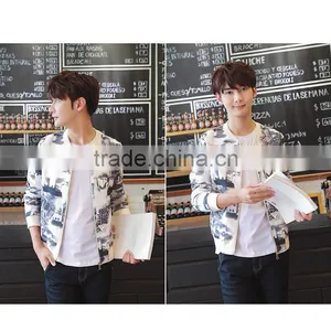 OEM Brand Young Men and Women Jackets Couples Outfits Clothing Print Zipper Cardigan Coat Baseball Outfitting thumbnail-4