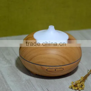 300ml Aroma Essential Oil Diffuser Wood Grain Ultrasonic Whisper Quite Humidifier thumbnail-3