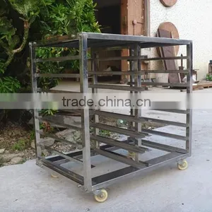 8 Trays 16 Pans Stainless Steel Food Trolley thumbnail-3