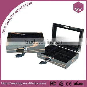 Luxury Strong Plexiglass Top Window Black Finshing Watches Display Box thumbnail-3