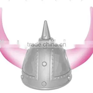 Golden Warrior Plastic Viking Helmet With Light Up Horns Flashing Purple Light thumbnail-5