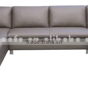 New Style Folding Brown Leather King Size Sofa Bed thumbnail-3