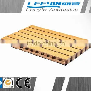 Pvc Interior Wood Wall Cladding Groove Acoustic Panel for Gymnasiums and Studios thumbnail-5
