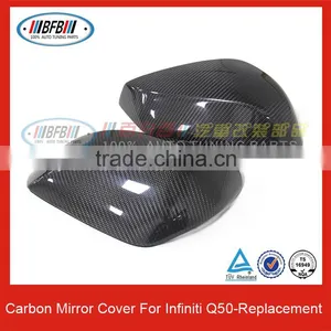 Q50 Carbon Fiber Mirror Covers Auto Mirror Cap For Infiniti Q50 Side Mirror Cover thumbnail-2