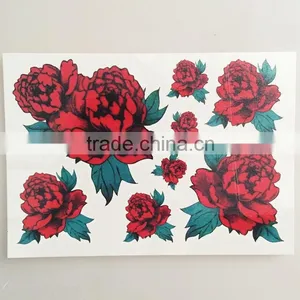 2016 New Design High Fashion Waterproof Valentine's Rose Tattoo Sticker thumbnail-3