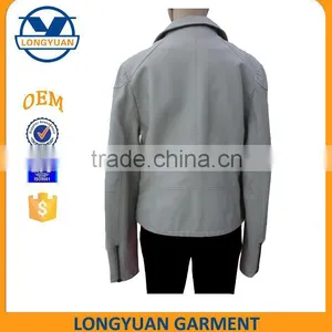 Ladies Fashion European Style Newest Design pu Leather Jacket for Woman 2016 thumbnail-2
