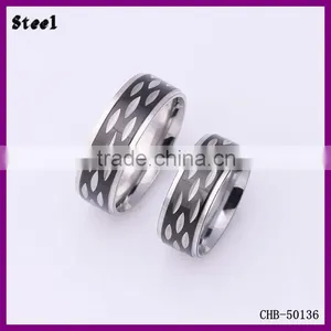 Hot Selling Fashion Water Cube Shape Fashion Couples Finger Ring thumbnail-1