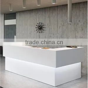 New Degsin Artificial Stone Office White Office Reception Desk,acrylic Solid Surface Hotel Reception Countertop thumbnail-2