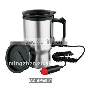 Electric Travel Mug 450ml Steel and Plastic Heating Mug thumbnail-1