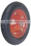 High Quality Wheelbarrow Rubber Wheel 400-8 PU thumbnail-4