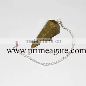 Grass Jasper Facetted Pendulum | Wholesale Gemstone Pendulums thumbnail-1