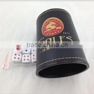 Custom Leather Dice Cup With Printed Logo thumbnail-4