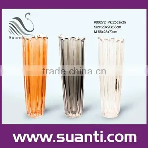 Transparent Long Thin Resin Vase for Home Decoration thumbnail-1