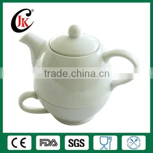 Wholesale Customized White Ceramic Tea Set for One Person thumbnail-1