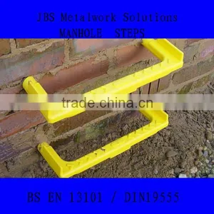 Bright Color UV Stabilised Polypropylene + Cast Iron Manhole Steps for Concrete thumbnail-1