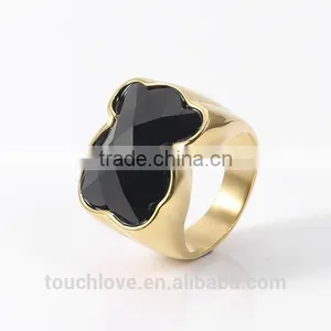 Fashion Jewelry 2016 Latest Gold Bear Ring Designs ,Titanium Silver 316l Stainless Steel Rings thumbnail-2