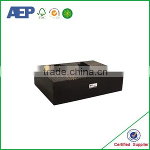 Blank Empty Black Custom Printed Apparel Boxes thumbnail-3