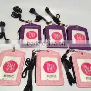 Nylon Zippered Pocket ID Card Holder Wallet With Lanyard thumbnail-1