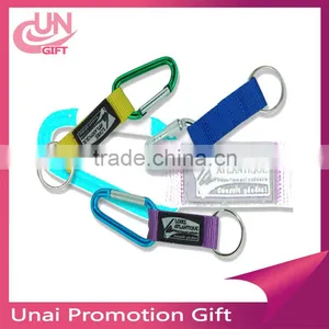 2016 New Colorful OEM Aluminum Carabiner Hook With Custom Logo Lanyard Low Moq thumbnail-3