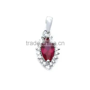 Handmade Designer Gemstone Charms Jewelry Ruby Silver Charms Pendant thumbnail-2