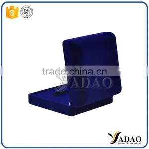 New Design Top Quality Blue Flocking Jewellery Pendant Box thumbnail-5