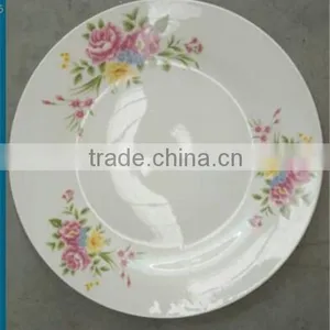 10.5 Cheap Porcelain Dinner Plate Three Flower Decoration thumbnail-2
