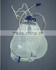 2000ml Urine Bag With Cross Valve and Reinforce Single Hanger thumbnail-1