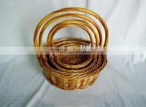 Fruit and Vegetable Wicker Basket With Handle thumbnail-2