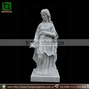 Hand Carved Garden Marble Female Statue thumbnail-1