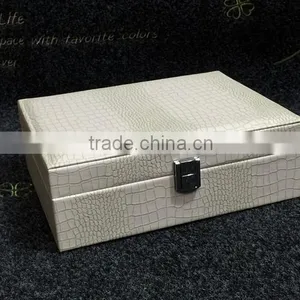 Chinese Factories Wholesale Custom Luxurious Leather Jewelry Box, White Beautiful Watch Box thumbnail-4