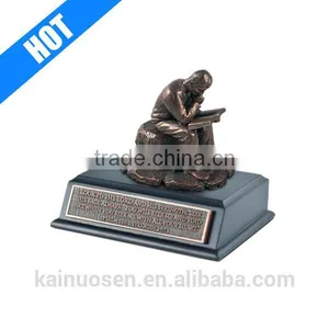 Resin Bronze Finish Small Putting God First Sculpture thumbnail-1