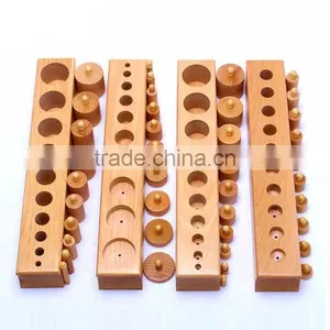 Teaching AIDS Wooden Educational Toys Montessori Cylinders Blocks thumbnail-1