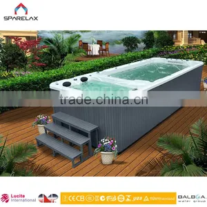 on Sale Large Outdoor Portable Spa Swimming Pool Endless Swim Pool With 101 Jets Massage Bathtubs thumbnail-3