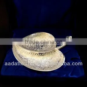 New Design Silver-Plated Leaf Shaped Decorative Gift Item Silver Plated Dish thumbnail-2
