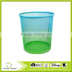 New Design Metal Round Garbage Waste Bin,Double Color thumbnail-1