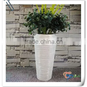 Fiberglass Urns Planter Golden Polyresin Flower Pot thumbnail-2